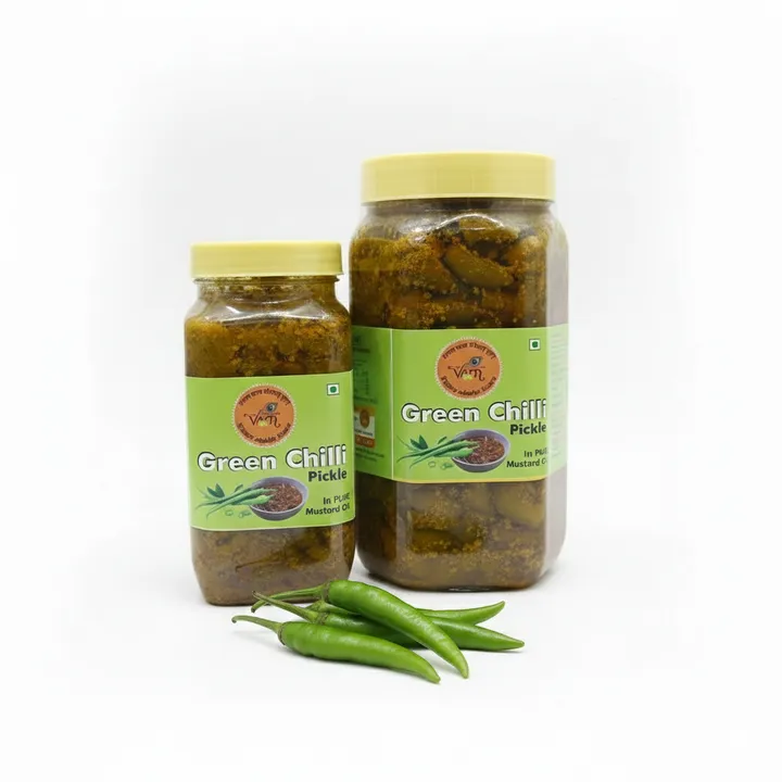 Green Chilli Pickle (हरी मिर्च अचार) from Vrindavan Aushadhiya Misthan, Haridwar