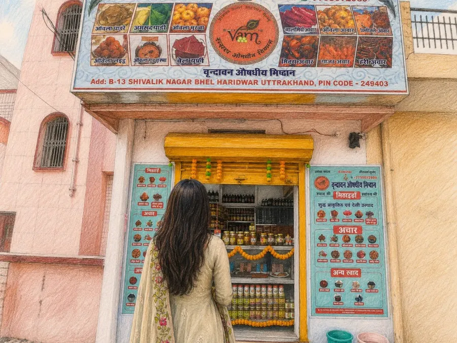 Vrindavan Aushadhiya Misthan sweet shop, B-13 Shivalik Nagar, Haridwar