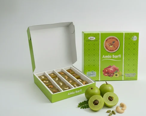 Amla Barfi organic sweets for Delhi from Vrindavan Aushadhiya Misthan