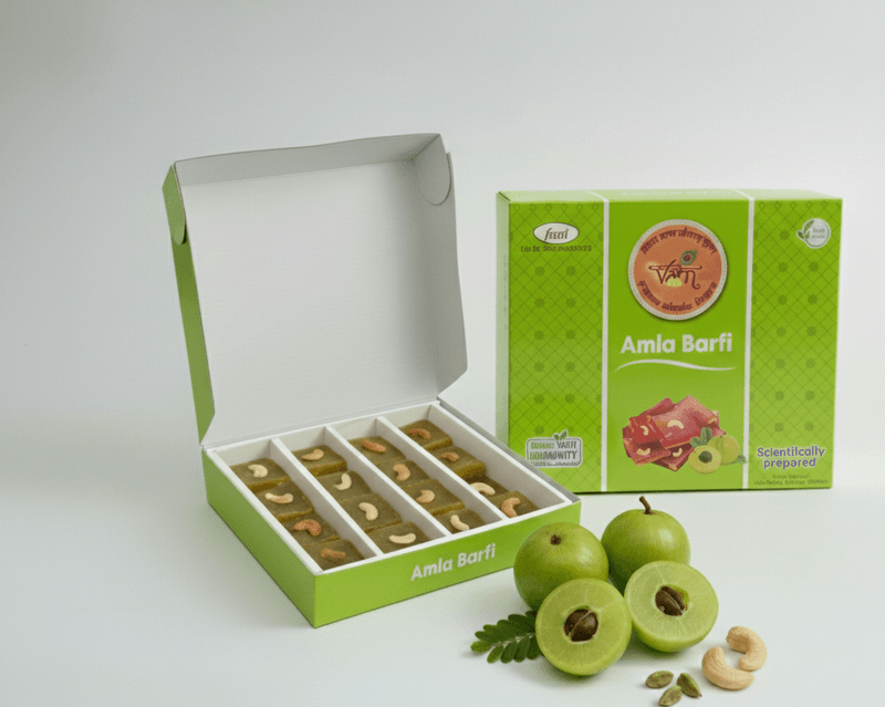 VAM Amla Barfi, a fruit-based sweet gift from Haridwar